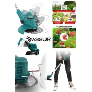 Assur Şarjlı Ot Tırpanı – Turbo Çim Biçme, Teleskopik Kolu