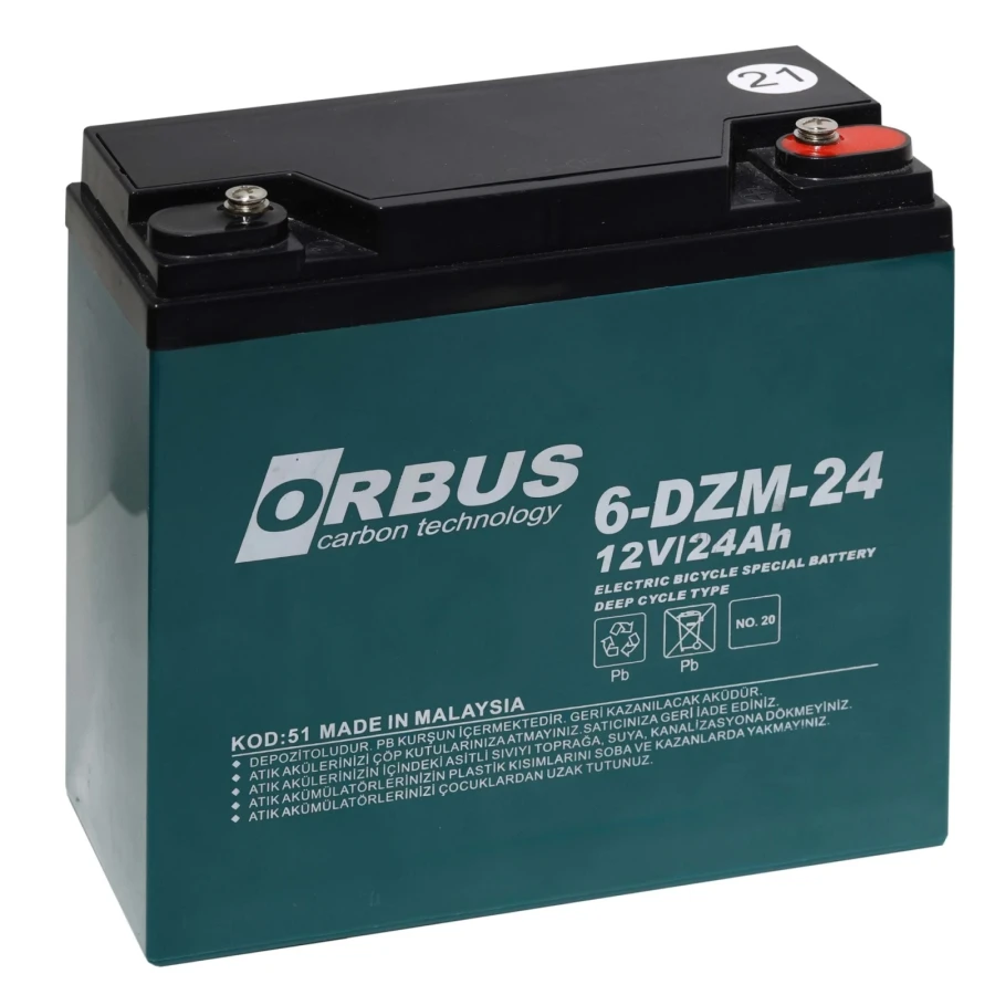 Orbus 12 Volt 24 Amper Jel Akü