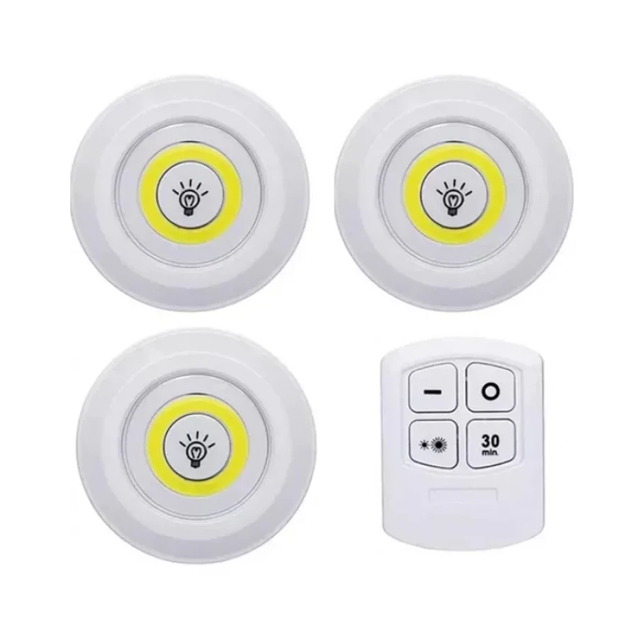 Powermaster 3’lü Kumandalı LED Işık – Pilli ve Dokunmatik